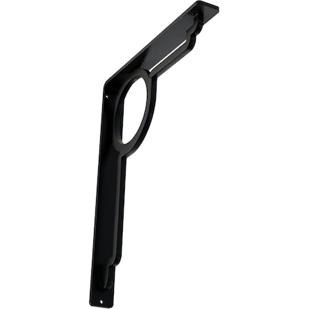 Ekena Millwork Maria Wrought Iron Bracket, (Single center brace), Powder Coated Black 1 1/2"W x 10"D x 12"H BKTM01X10X12SMA